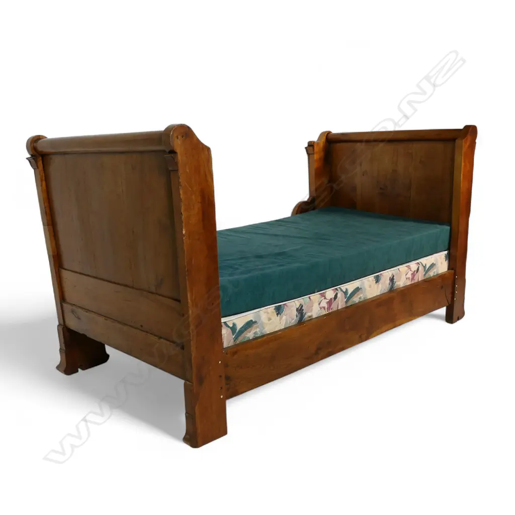 A c.1850 French cherrywood Bateau lit (day bed), Image 1++